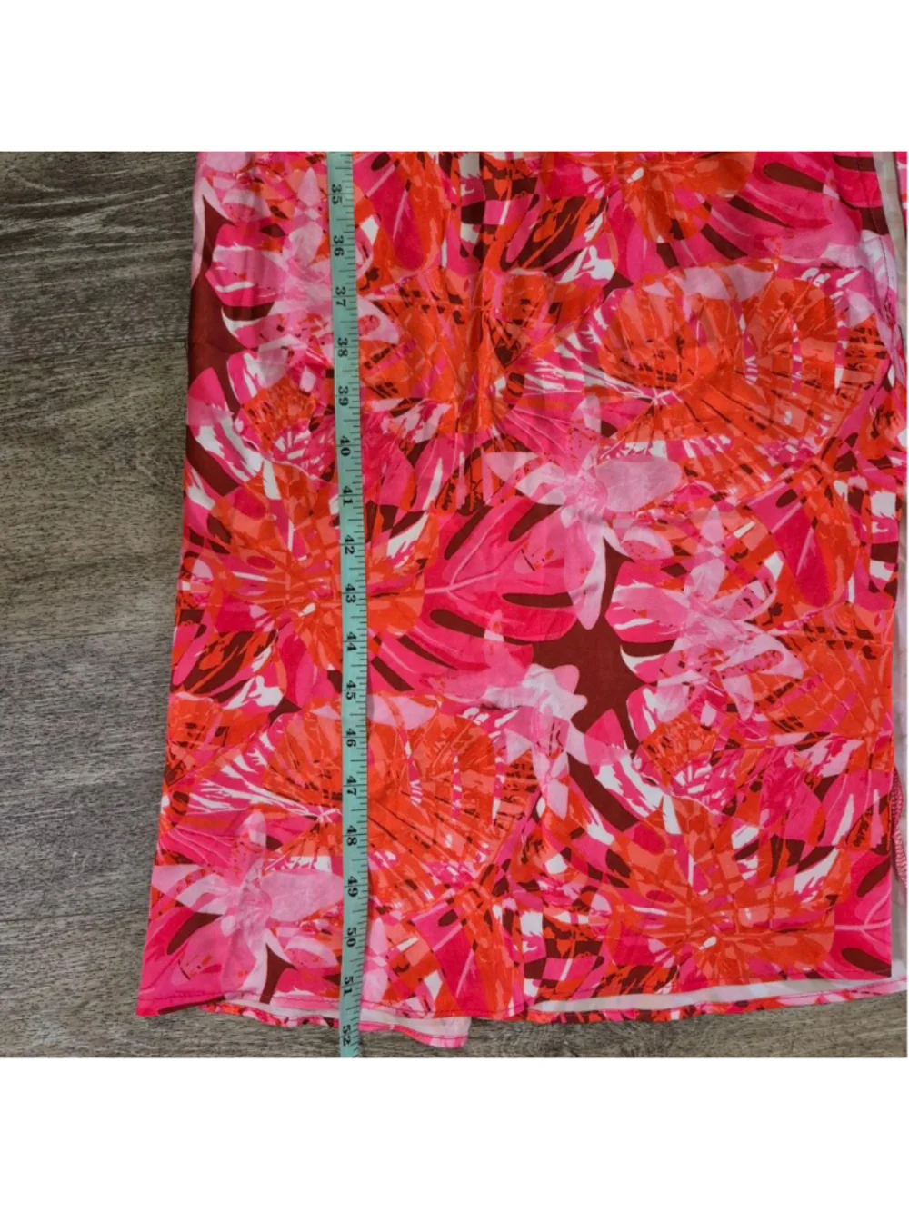 Women's Showpo. Pink Orange Floral Cutout Maxi Dress Size 6 - Picture 9 of 11